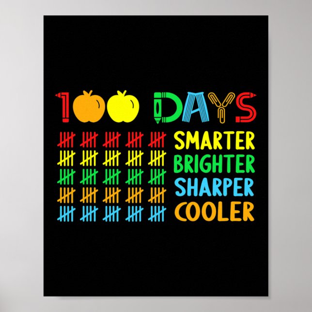 Poster 100 dias mais inteligentes e mais inteligentes 100 (Frente)