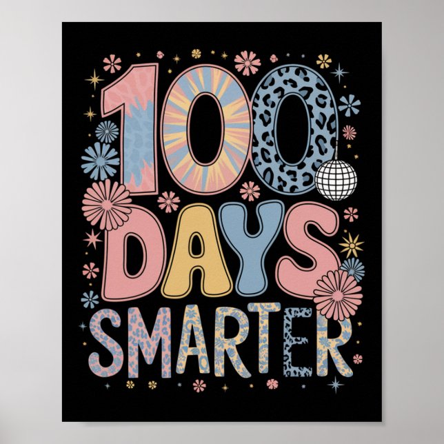 Poster 100 Dias Mais Inteligentes Feliz 100º Dia De Crian (Frente)