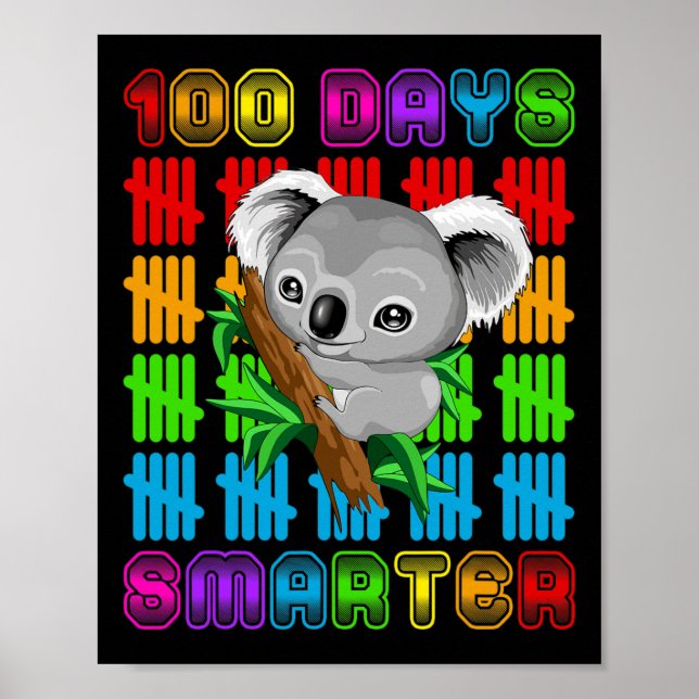 Poster 100 Dias Mais Inteligentes O Urso Koala Alonga Fel (Frente)