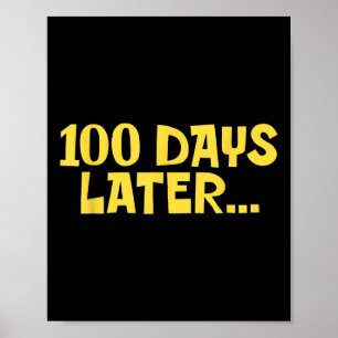 Poster 100 Dias Mais Tarde 100º Dia De Crianças Divertida