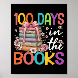 Poster 100 Dias Nos Livros Flor de Leitura Arco de Profes