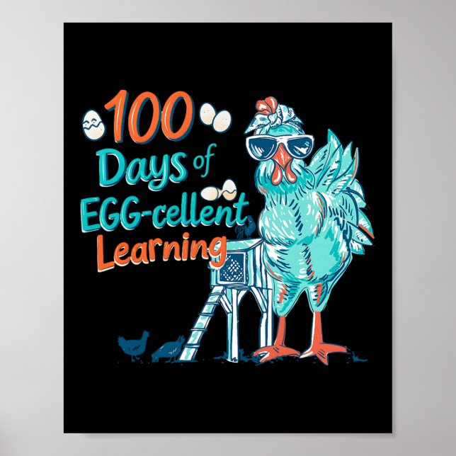 Poster 100 Dias Ovo-stra Professor Mais Inteligente Crian (Frente)