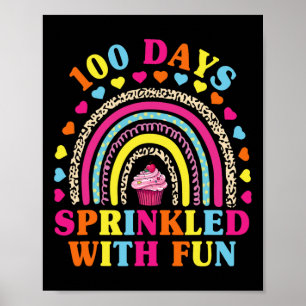 Poster 100 Dias Polvilhados Com Cupcake Divertido 100º Di