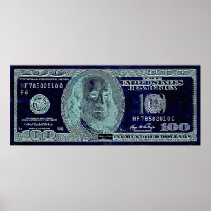 Pôster 100 Dólar 2, Assinatura de Arte BW