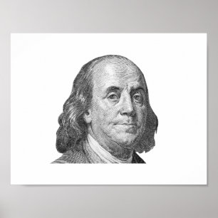 Poster 100 dólares, Benjamin Franklin