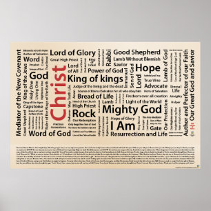Poster 100 names of Jesus American Spelling.ai