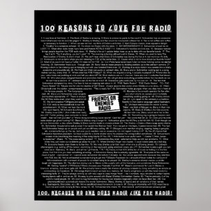 Poster 100 razões amar o rádio do INIMIGO