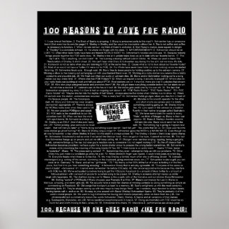 Poster 100 Razões Para Amar A Rádio FOE