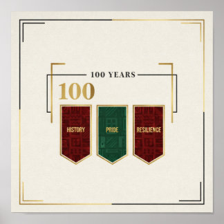 Poster 100 Years of Black History, Pride, and Resilience