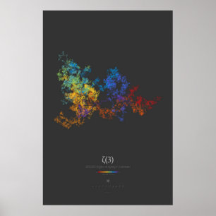 Poster 100k - Dígitos da Constante de Apéry (escuro)