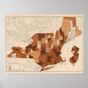 Poster 105 difterias, croup NY, NJ, Nova Inglaterra