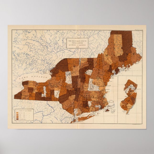 Pôster 109 Febre tifoide NY, NJ, Nova Inglaterra (Frente)