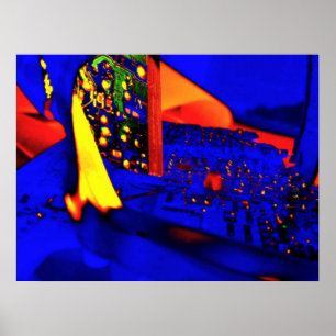 Poster 10^23 Azul Vermelho