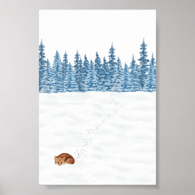Poster (10,2 x 15,2 cm) - Cena de inverno (Frente)