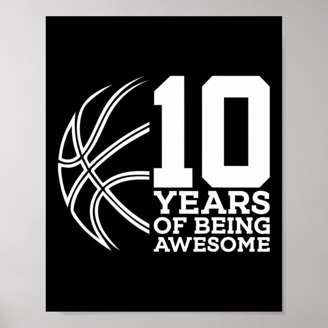 POSTER 10 ANOS DE SER INCRÍVEL BASQUETEBOL 10º ANIVERSÁRI (Frente)