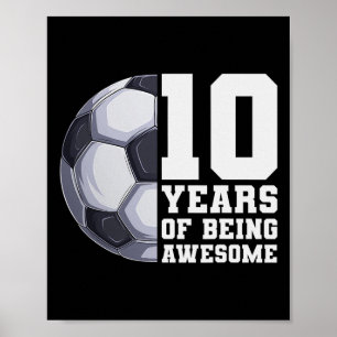 Poster 10 Anos Sendo Garotos Incríveis Futebol Infantil 1