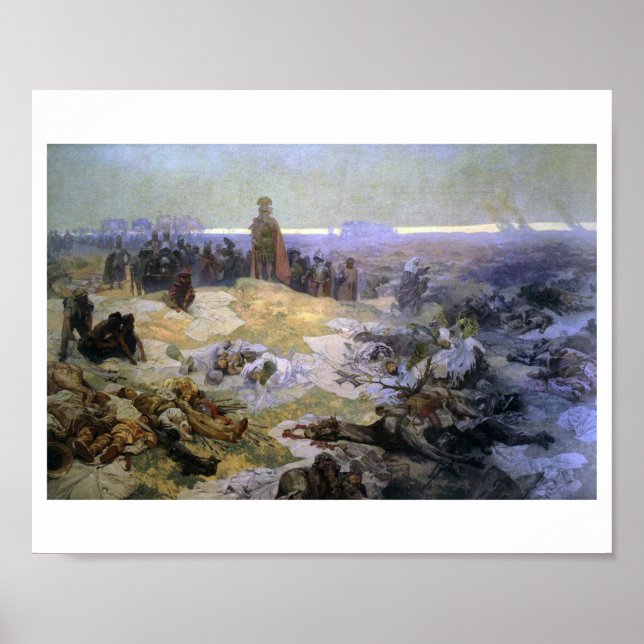 Poster #10 Após a Batalha de Grunwald, Mucha (Frente)