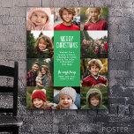 Poster 10 Borda de Colagem de Fotos - Digite na Feliz Cen<br><div class="desc">Uma grande borda de fotos com o tipo no centro. Use 10 fotos quadradas e faça uma saudação de Natal feliz e exclusiva com uma fonte de bloqueio retroativo na frente. Se precisar mover alguma coisa,  clique no botão personalizar para fazer alterações.</div>