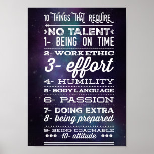 Poster 10 coisas que não exigem talento