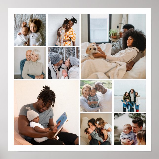 Poster 10 Colagem de Fotos Personalizada (Frente)