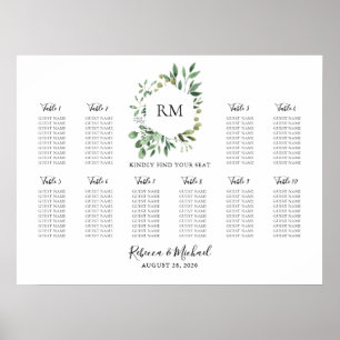 Poster 10 Gráfico de Assentos Convidados de Casamento de