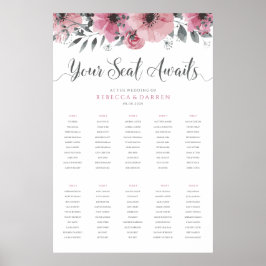 Poster 10 Gráfico Floral de Casamento de Mesa