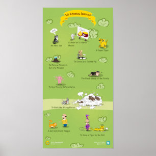 Poster 10 idioma animais e seus significados