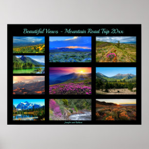 Poster 10 Landscape Photo Template & Text Gallery Black
