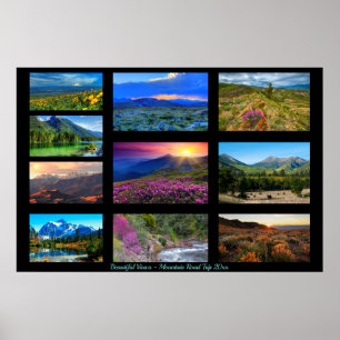 Poster 10 Landscape Photo Template & Text Gallery Black