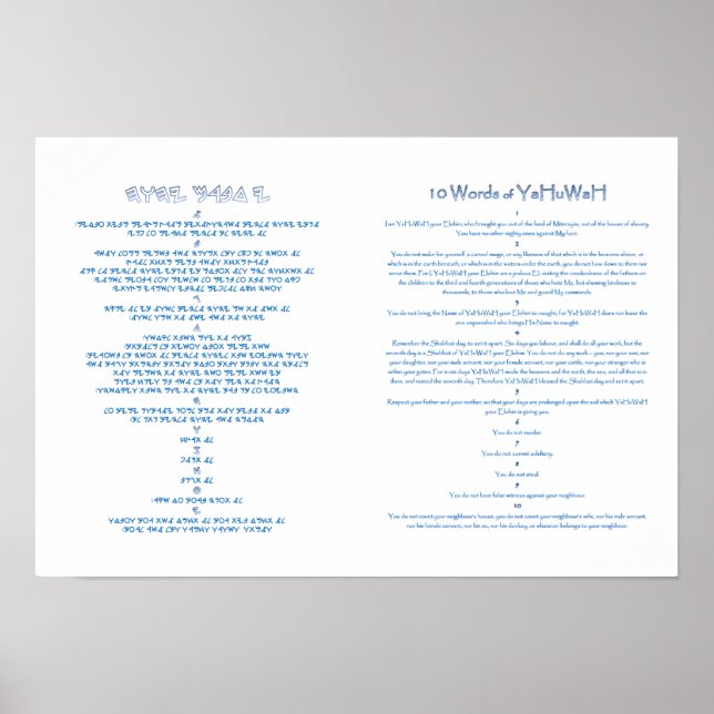 Pôster 10 mandamentos (Frente)