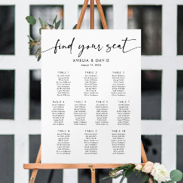 Poster 10 Mesa Encontre seu gráfico de assentos