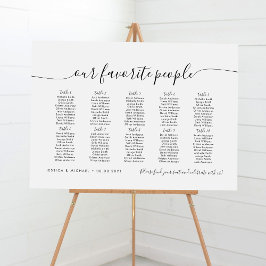 Poster 10 Mesa Modern Nosso Gráfico de Assentos Favoritos