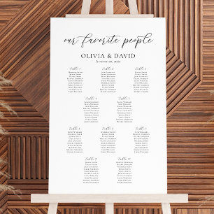 Poster 10 Mesas Nosso Gráfico de Assentos das Pessoas Fav