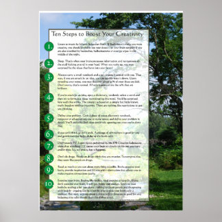 Pôster 10 passos para aumentar a sua criatividade