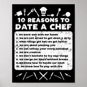 Poster 10 Razões Para Namorar Um Chef Piadas De Namoro Co