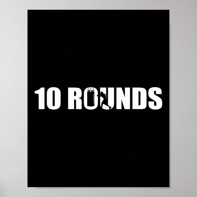 Poster 10 Rodadas - Amante do Boxe Ginásio Boxeador Kickb (Frente)