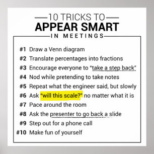 Pôster 10 truques para parecer inteligente durante o Post