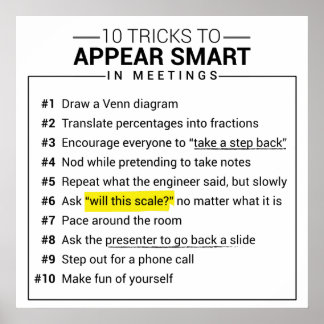 Pôster 10 truques para parecer inteligente durante o Post