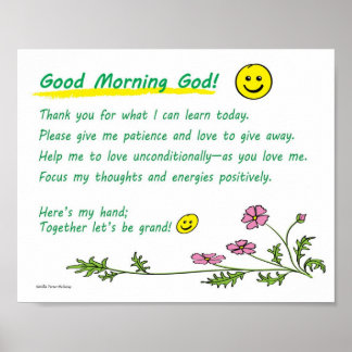 Poster 10" x 8" poster: "Good Morning God!"