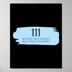 Poster 111 Angel Number Blue