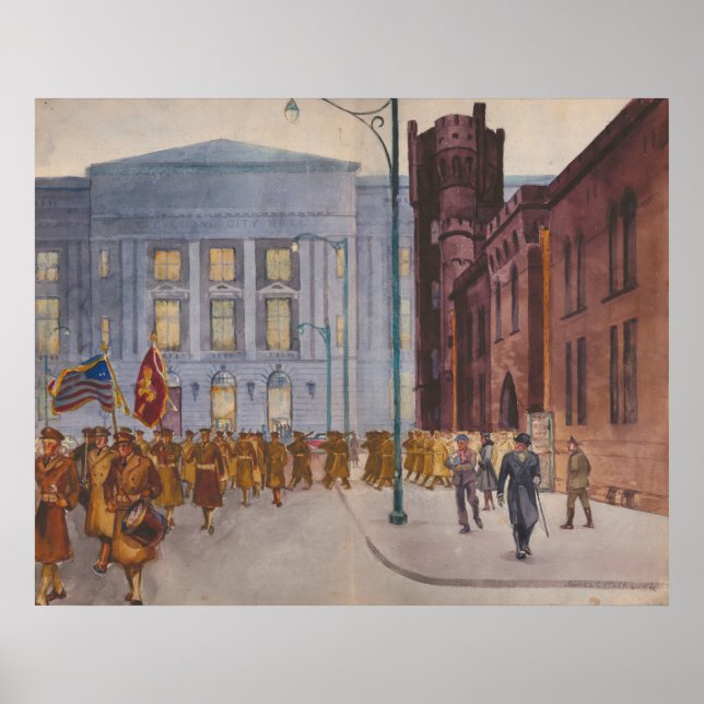 Poster 112º Engenheiros no arsenal de Cleveland - 1940 (Frente)