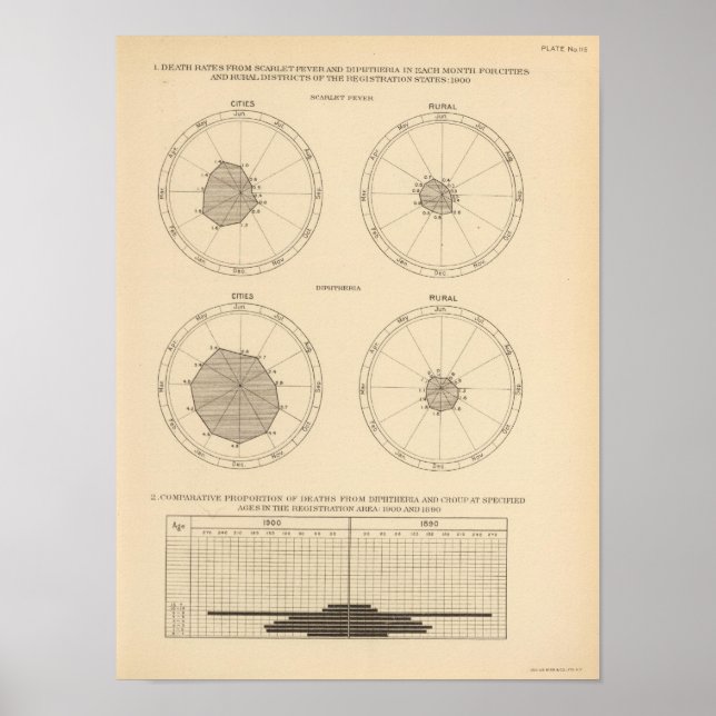 Poster 115 Mortes por febre do escarlate, difteria (Frente)