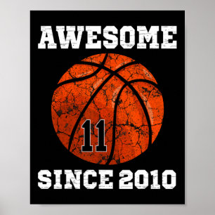 Poster 11 Birthday Basball Lover Gift 11 Anos V