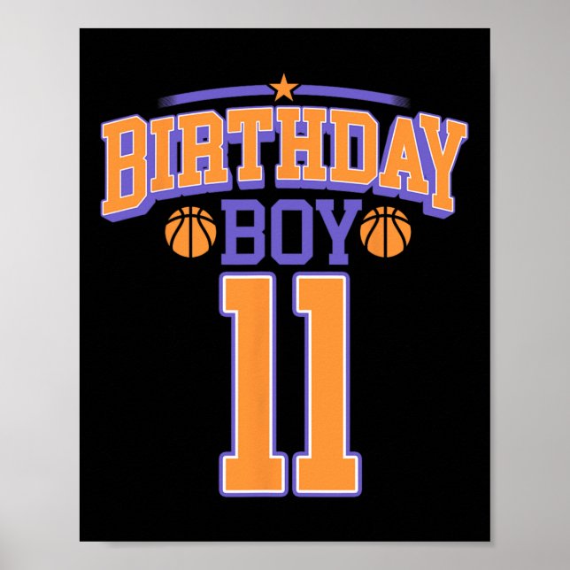 Poster 11 Birthday Boy Bysketbyll Com Mais De 11 Anos Bd (Frente)