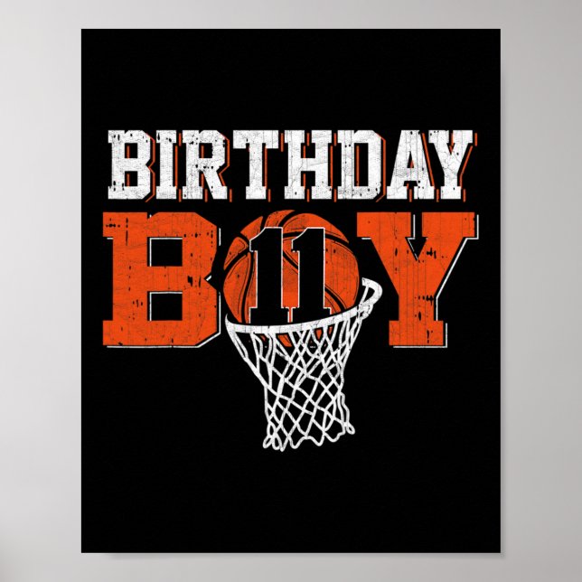 Poster 11 Birthday Boy Bysketbyll Com Mais De 11 Anos Bd (Frente)
