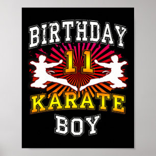 Poster 11 Birthday Boy - Karate 11 Anos