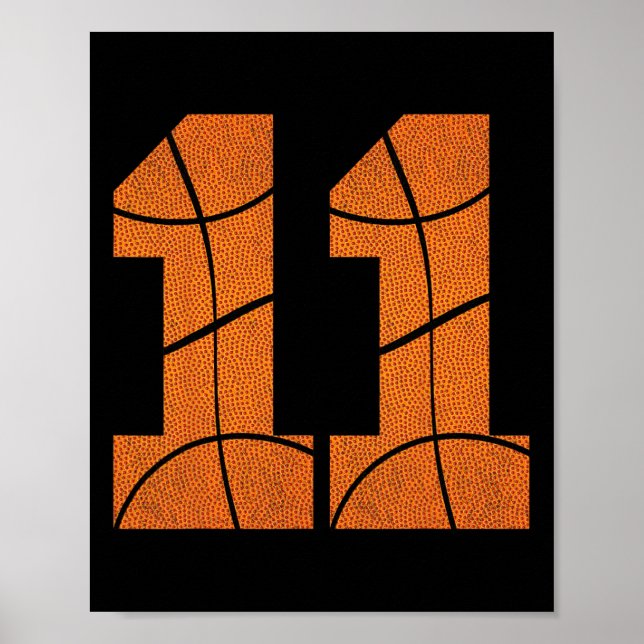 Poster 11 Birthday Bysketbyll Boys Kids (Frente)
