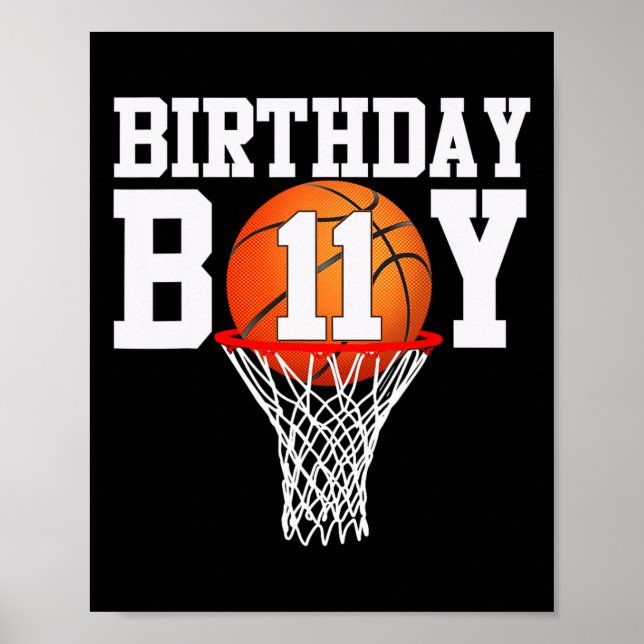 Poster 11 Birthday Sport Bysketbyll 11 Anos (Frente)