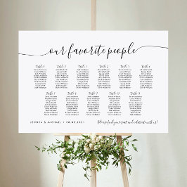 Poster 11 Elegante de Mesa Nosso Gráfico de Assentos de P