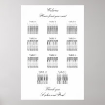 11 Mesa Gráfico de Assentos Minimalista Elegante